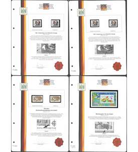 BRD Bund 4 Fehldrucke postfrisch ** auf Sammelblttern