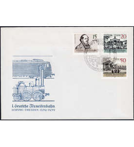 100 DDR Sondermarken mit FDC 1. deutsche Ferneisenbahn