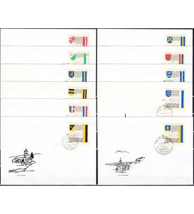 Liechtenstein ATM 1-11 auf Ersttagsbriefen