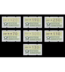   BRD Bund ATM1.1 hu VS2 postfrisch ** 20/70/110/130/190/250/300 Pfennig