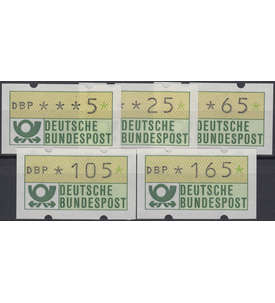 BRD Bund ATM1.1 hu VS5 postfrisch ** mit rckseitiger Nummer 5/25/65/105/165 Pfennig