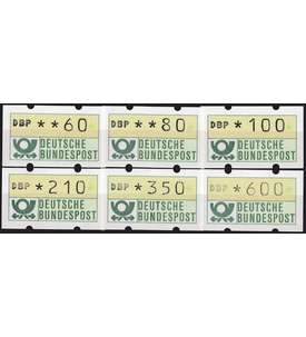 BRD Bund ATM 1.2 hv VS8 postfrisch ** 60/80/100/210/350/600 Pfennig DBP fett/weier Gummi