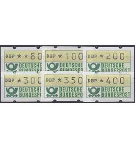 BRD Bund ATM 1.2 hv VS9 postfrisch ** 80/100/200/300/350/400 Pfennig DBP fett/weier Gummi