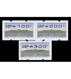 BRD Bund ATM2.2.1 VS1 postfrisch ** waagerechte rckseitige Nr 100/200/300 Pfennig               DBP+Wertziffern breit