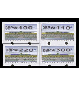 BRD Bund  ATM2.2.1 VS3 postfrisch ** senkrechte rckseitige Nr 100/110/220/300 Pfennig        DBP+Wertziffern breit