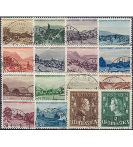 Liechtenstein 1944 gestempelt Nr. 224-239