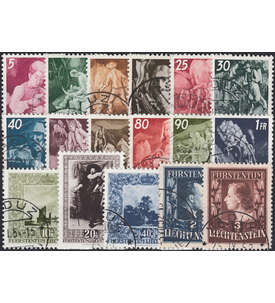 Liechtenstein 1951 gestempelt  Nr. 289-305