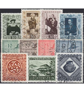 Liechtenstein 1953 gestempelt  Nr. 311-321