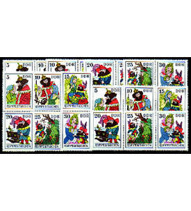 DDR ZD  Nr. 2187-2192 postfrisch **  Mrchen 1976 WZd 337 - SZd 145, 9 Kombinat.