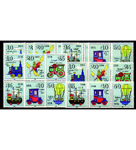 DDR ZD  Nr. 2566-2571 postfrisch **  Historisches Spielzeug 1980  WZd 487 - SZd 228, 9 Kombinat.