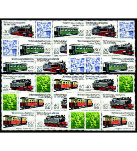 DDR ZD  Nr. 2864-2867 postfrisch **  Schmalspurbahnen 1984        WZd 576 - WZd 587, 12 Kombinat