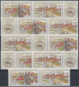 DDR ZD  Nr. 3030-3031 postfrisch **  Ausstellung 1986   WZd 682 - WZd 687, 6 Kombinat.