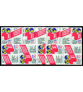DDR ZD  Nr. 3049 postfrisch  **  Gewerkschaftskongre 1986    WZd 688 - SZd 325, 8 Kombinat.