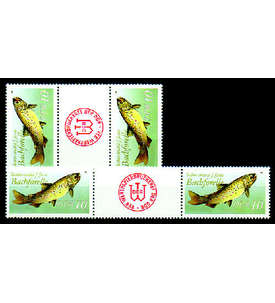 DDR ZD  Nr. 3096 postfrisch **   Swasserfische 1987  WZ 20 - SZ 23, 2 Kombinationen