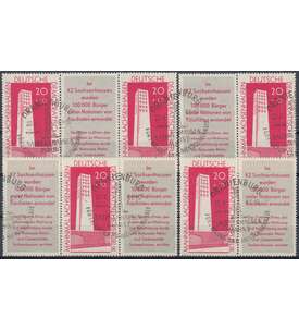 DDR ZD Nr. 783 gestempelt      Sachsenhausen 1960           WZd 24 - WZd 27, 4 Kombinationen