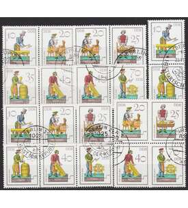 DDR ZD  Nr. 2758-2763 gestempelt Historisches Spielzeug 1982 WZd 550 - SZd 257, 9 Kombinationen