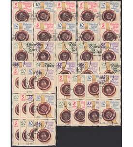 DDR ZD  Nr. 2884-2887 gestempelt Historische Siegel 1984 WZd 600 - SZd 273, 16 Kombinationen