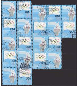 DDR ZD  Nr. 2949 gestempelt IOC 1985 WZd 635 - SZd 291, 8 Kombinationen