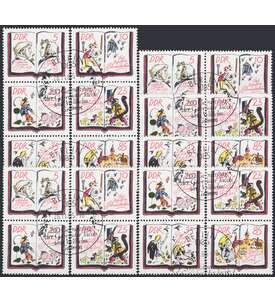 DDR ZD  Nr. 2987-2992 gestempelt Mrchen 1985 Nr. 2987-2992 WZd 653 - SZd 305, 9 Kombinationen