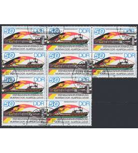 DDR ZD  Nr. 3052-3053 gestempelt Eisenbahnfhren 1986 WZd 692 - WZd 695, 4 Kombinationen