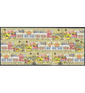 DDR ZD  Nr. 3168-3169 gestempelt Arbeiterfestspiele 1988 WZd 741 - WZd 746, 6 Kombinationen