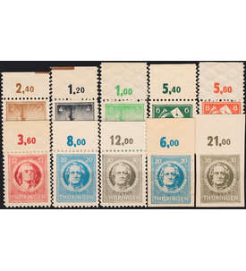 SBZ Nr. 92-99 A/B Y OR postfrisch ** Oberrandsatz