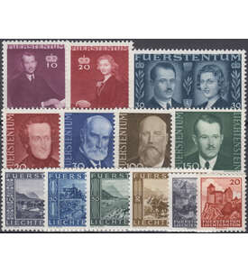 Liechtenstein 1943 postfrisch Nr. 211-223