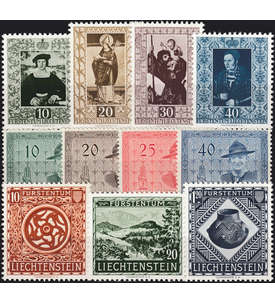 Liechtenstein 1953 postfrisch Nr. 311-321