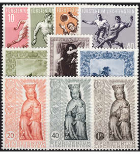 Liechtenstein 1954 postfrisch Nr. 322-331