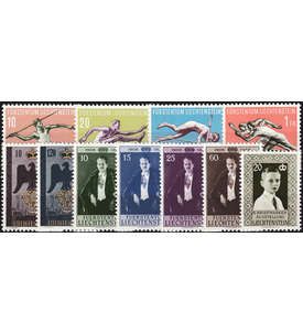 Liechtenstein 1956 postfrisch Nr. 342-352