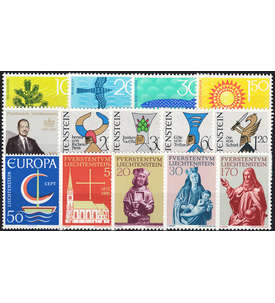 Liechtenstein 1966 postfrisch Nr. 460-473