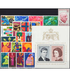Liechtenstein 1967 postfrisch Nr. 474-494 Block 7