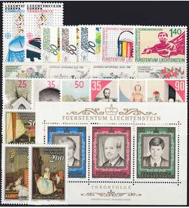 Liechtenstein 1988 postfrisch Nr. 937-959 Block 13