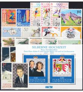 Liechtenstein 1992 postfrisch Nr. 1033-1053 Block 14