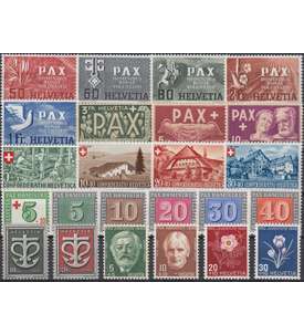 Schweiz 1945 postfrisch ** Nr. 443-468 ohne Block 11+12