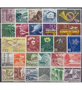 Schweiz 1949 postfrisch ** Nr. 518-544