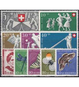 Schweiz 1951 postfrisch Nr. 555-565 ohne Block 14