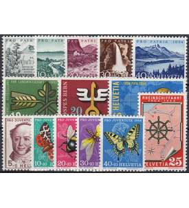 Schweiz 1954 postfrisch Nr. 593-606