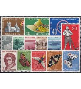 Schweiz 1955 postfrisch Nr. 607-622 ohne Block 15