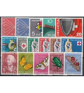 Schweiz 1957 postfrisch Nr. 637-652