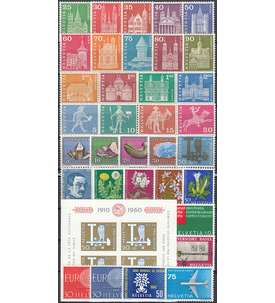 Schweiz 1960 postfrisch ** Nr. 692-726 Block 17