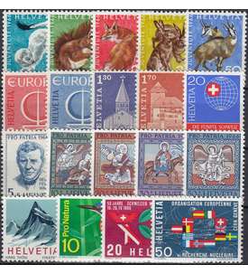 Schweiz 1966 postfrisch ** Nr. 831-849