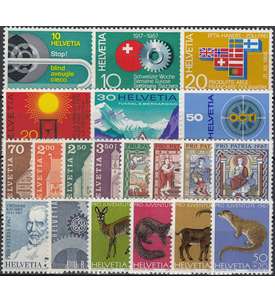 Schweiz 1967 postfrisch ** Nr. 850-869