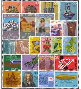 Schweiz 1975 postfrisch ** Nr. 1046-1068