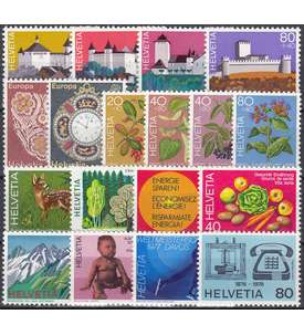 Schweiz 1976 postfrisch ** Nr. 1069-1086