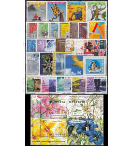Schweiz 2001 postfrisch ** Nr. 1746-1777 Block 31