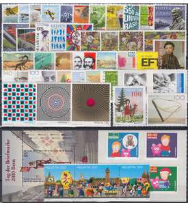 Schweiz 2010 postfrisch ** Nr. 2137-2185 Block 46