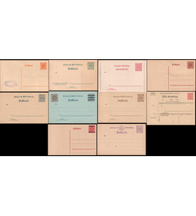 W�rttemberg - Ganzsachen Sortiment von 10 verschiedenen ungebrauchten Postkarten