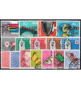 Schweiz 1957 gestempelt Nr. 637-652