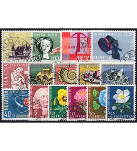Schweiz 1958 gestempelt Nr. 653-667